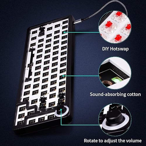 Miniatura 5 de La caja de conexiones programable intercambiable en caliente GK68 RGB se puede reemplazar con interruptor de kit de teclado mecánico de bricolaje