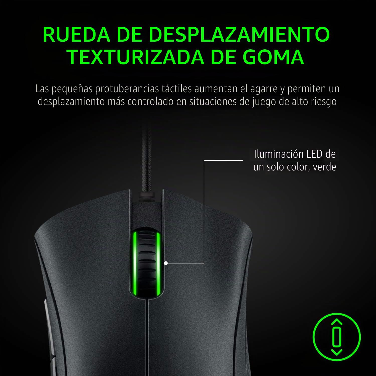 Razer DeathAdder Essential - Ratón Gaming con sensor óptico, 6400 DPI (5 botones programables, interruptores mecánicos, agarres laterales de goma), Negro