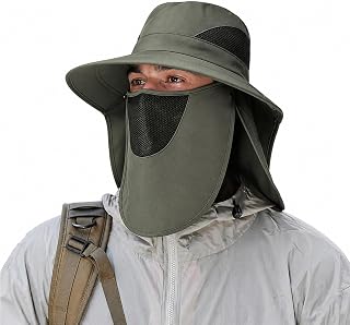 Cybersnc Men’s Wide Brim Sun Hat (Green), UV Protection Summer Fishing Hat, Lightweight Breathable Outdoor Cap for Hiking,... Price In India