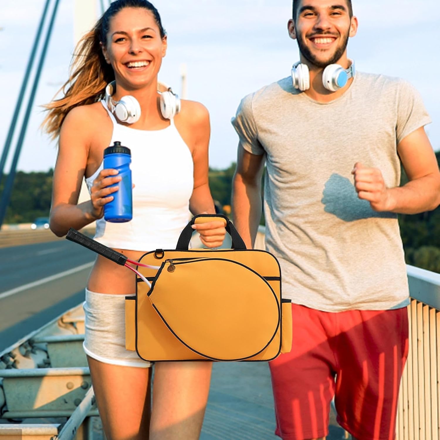 テニスラケットトートバッグ,テニスラケットバッグ - テニストートバッグラケットテニストートバッグ - 防水テニスラケットシングルバ