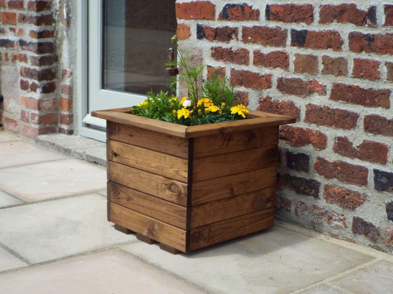 Charles Taylor Country Large Square Wooden Planter
