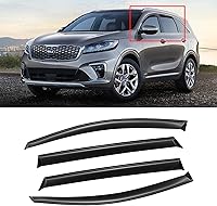 Vista 406 de Visera de ventana para Chevy Silverado 1500/GMC Sierra 1500/Avalanche/Suburban Crew Cab 2007-2013, protectores de lluvia, deflector de ventilación