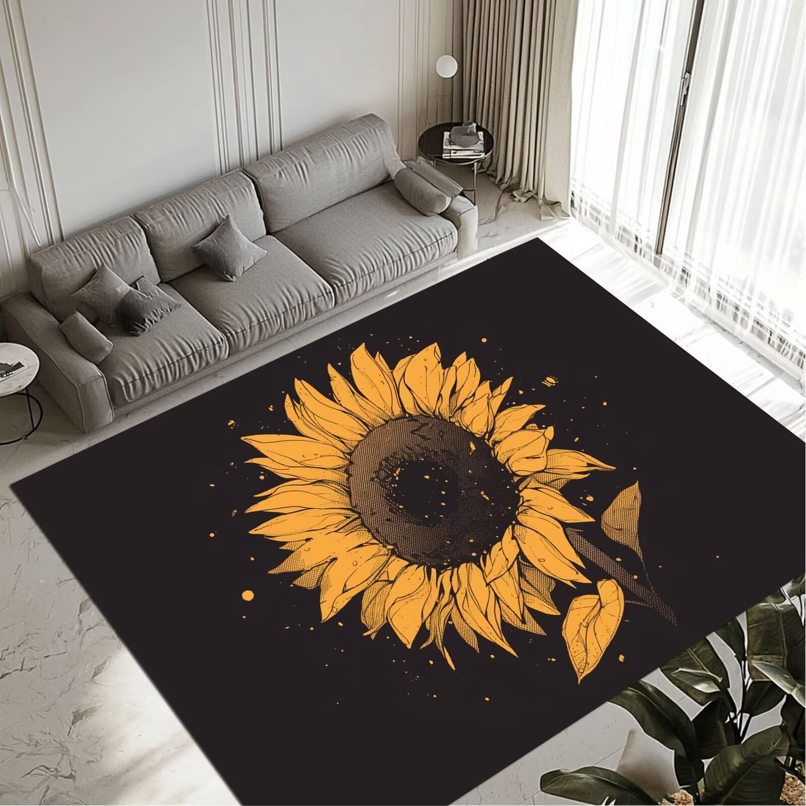 Tapis Sunflower tapis de cuisine lavable et décoration entrée couloir