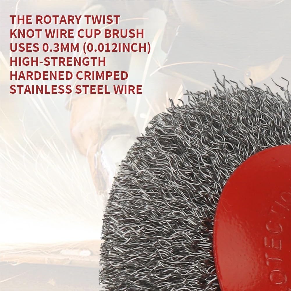 4 Inch 100mm Stainless Steel Wire Wheel Brush for Bench Grinder - Abrasive Polishing Cleaning Paints Tools & Parts(5-8-11in)