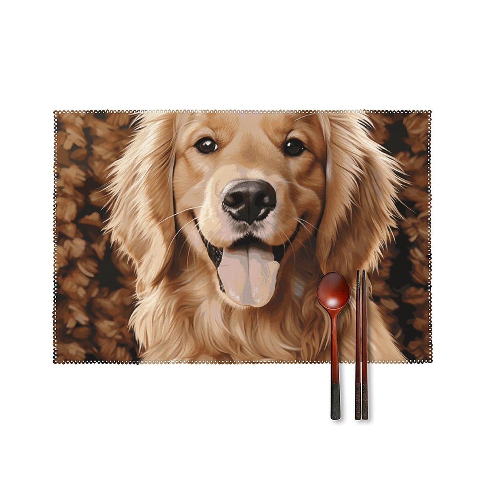 Sets de table Golden retriever lot de 6 pour égayer vos repas de cuisine en famille