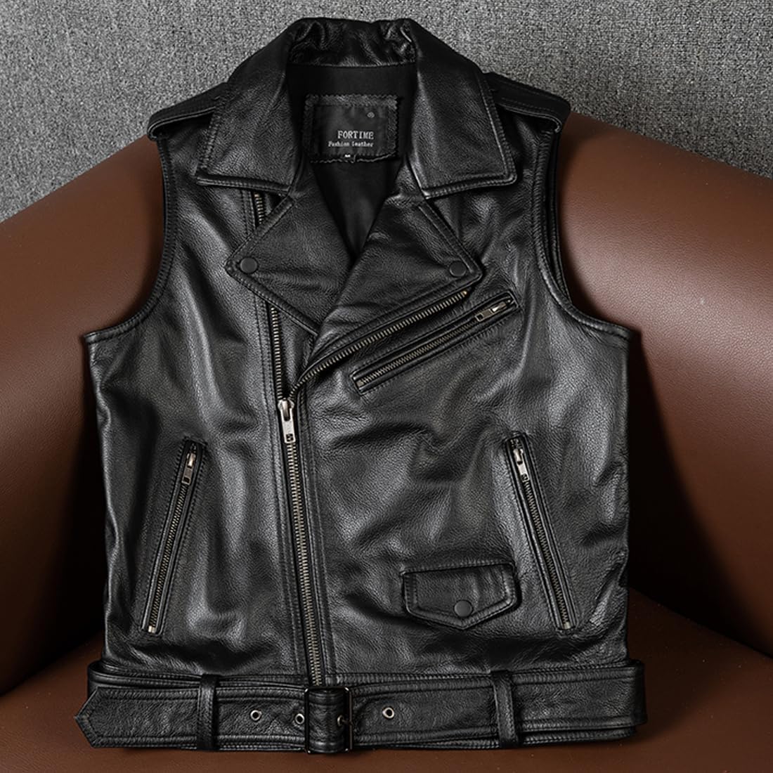 レザージャケット ピンク系 ラビットファー 襟フリル 光沢 ダメージ