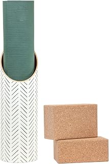 Mache Homi Yoga Mat Storage Tube | Eco-Friendly Designer Yoga Mat Storage for your Self-Care Space, Crafted from Recycled + Natural Materials, Keeps Your Mat Clean Tidy + Ready to Unroll