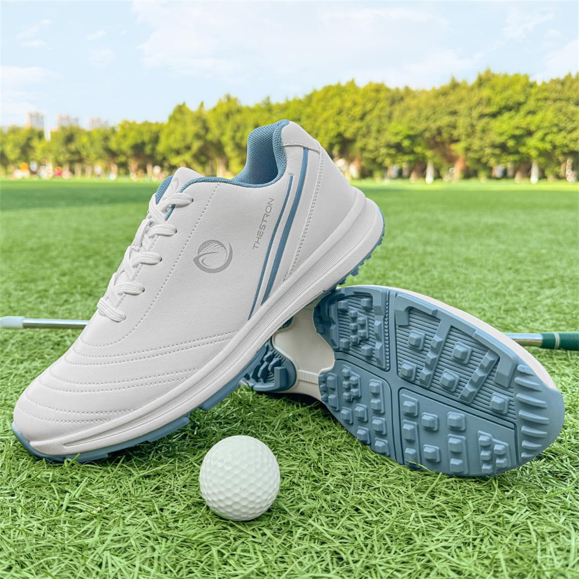 Scarpe da Golf per Le Donne Scarpe da Ginnastica Sportive da Golf Impermeabili Senza Punte Cuscino d'Aria Scarpe da Ginnastica Casual da Donna Leggere E Antiscivolo