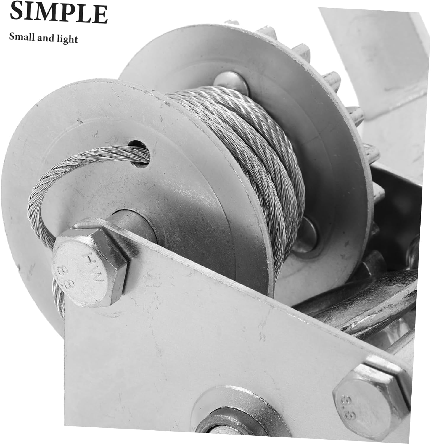 Veemoon Manual Winch System Pull Wire Hand Winch for Boat Trailer Heavy Duty and Pulley