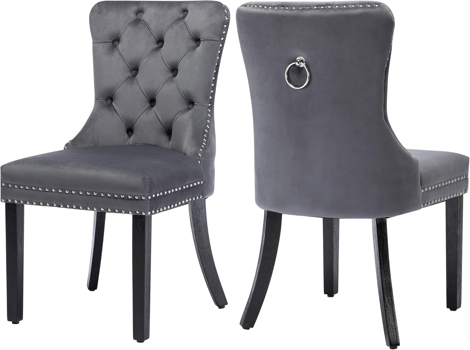 GOOLON Dining Room Chairs Set of 2, Velvet Tufted Chairs