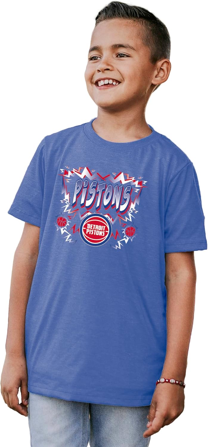 Blue 84 NBA Unisex Kids NBA Officially Licensed Youth Tri-Blend T-Shirt Basketball Team Color