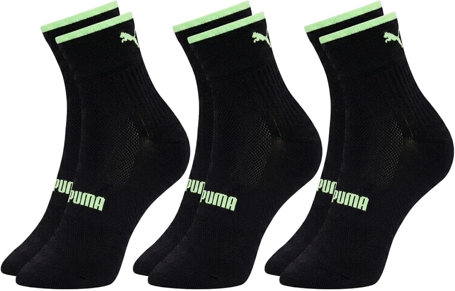Kit 3 Pares de Meia Puma Cano Baixo Corrida Poliamida Masculina Adulto