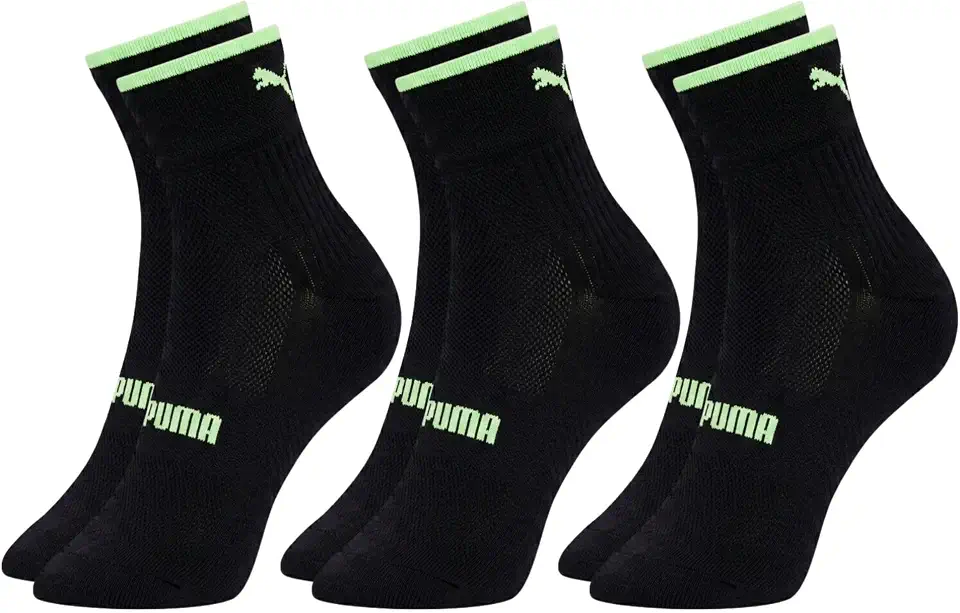 Kit 3 Pares de Meia Puma Cano Baixo Corrida Poliamida Masculina Adulto