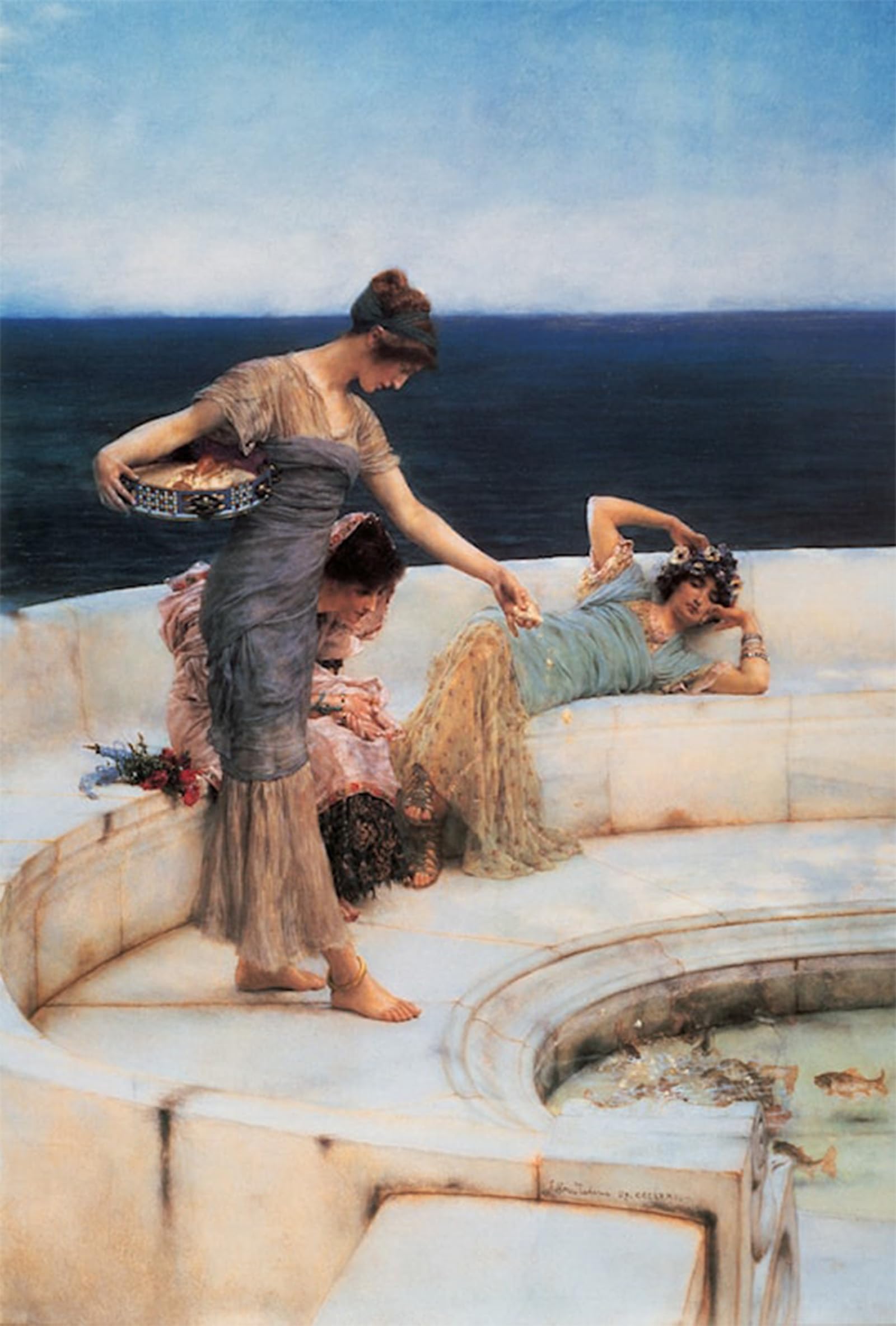 ARTXLXXBN Famous Print Painting Colorful Art Print Silver Favorites by Lawrence Alma-tadema Canvas Art Decorations for Home Decor 60x90cm