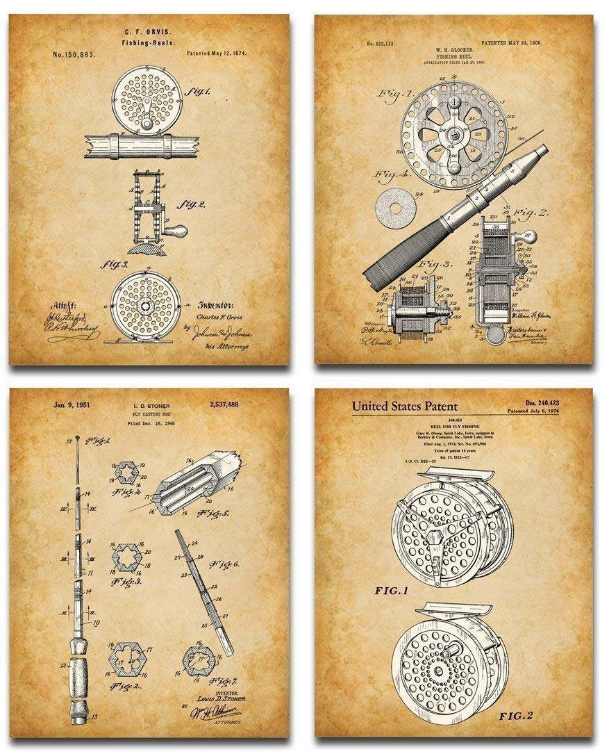 Best Fly Fishing Rods And Reels – Amazon.com: Original Fly Fishing Rods and Reels Patent Art Prints