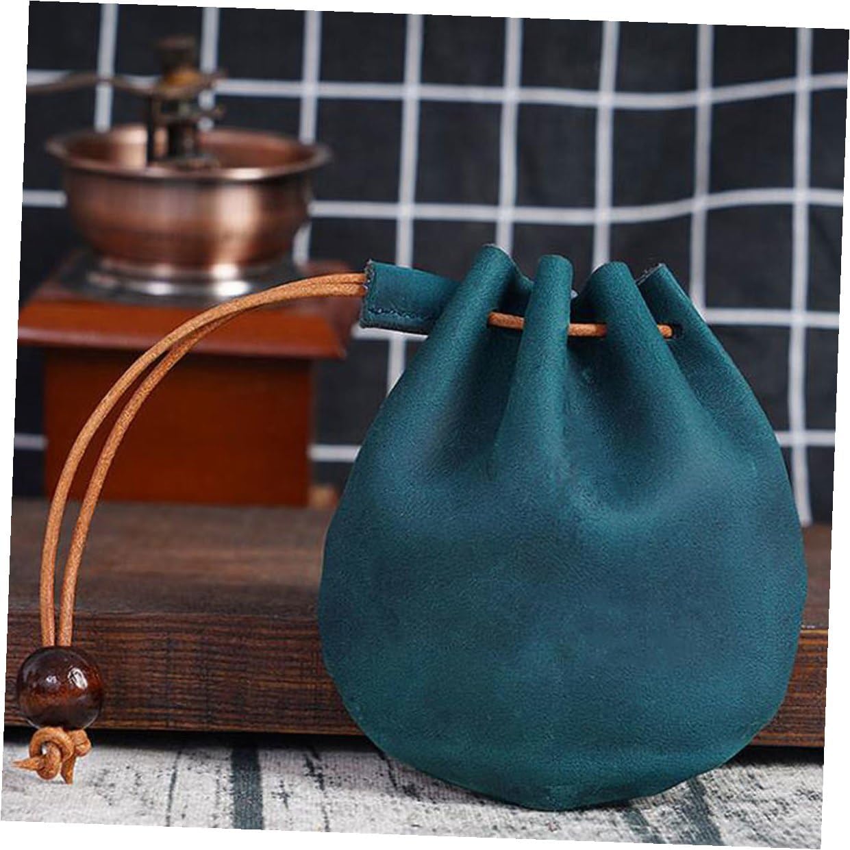 Retro Mini Coin Purse Set, 2pcs Pu Leather Jewelry Bags with Drawstring, Cute Small Change Pouch for Travel and Everyday Use