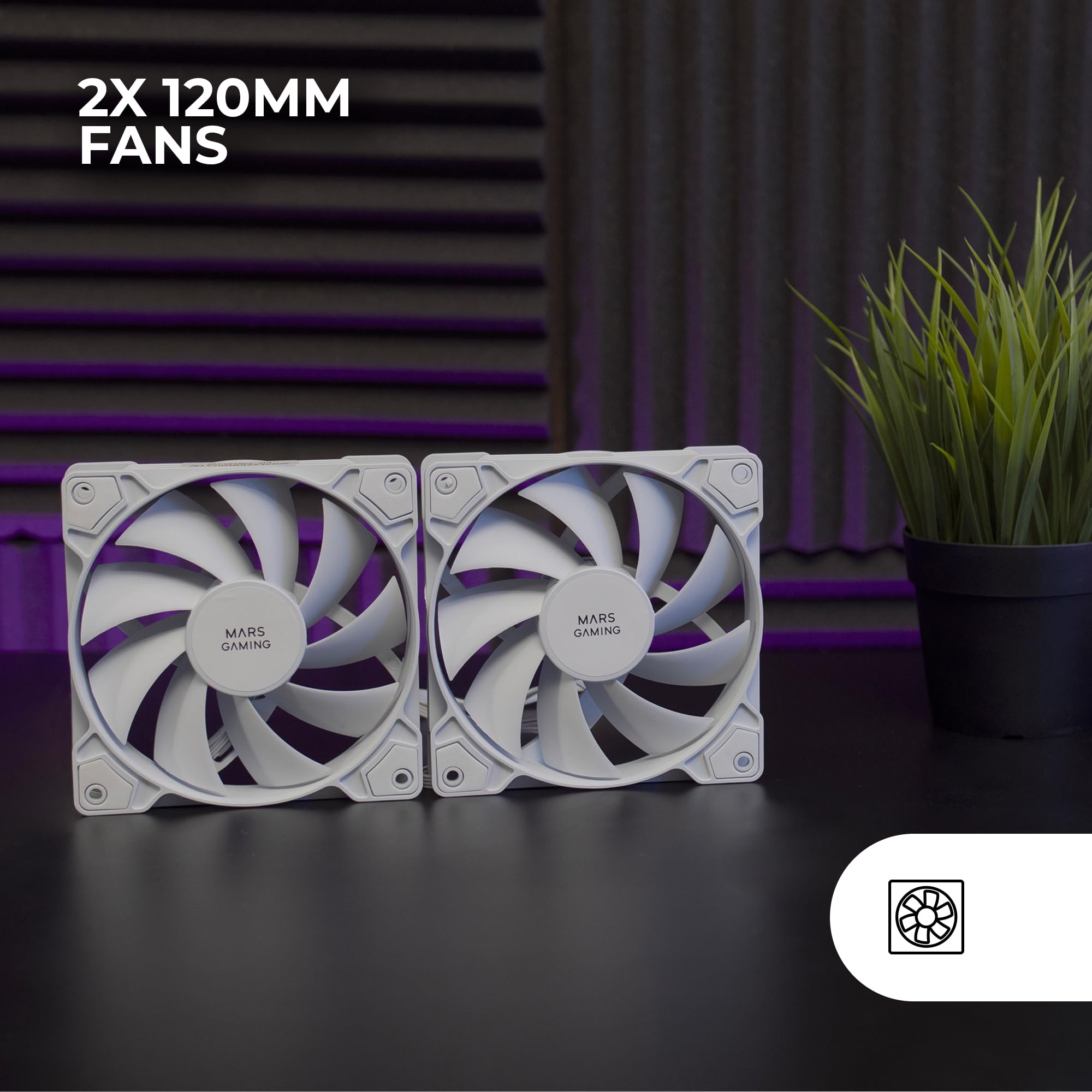 Mars Gaming MFD, Ventilador 120mm CHROMA RGB Dual Automático, Ultra Silencioso 14dB, Conexión Molex 4PIN, Sistema Antivibraciones, Transparente — view 60