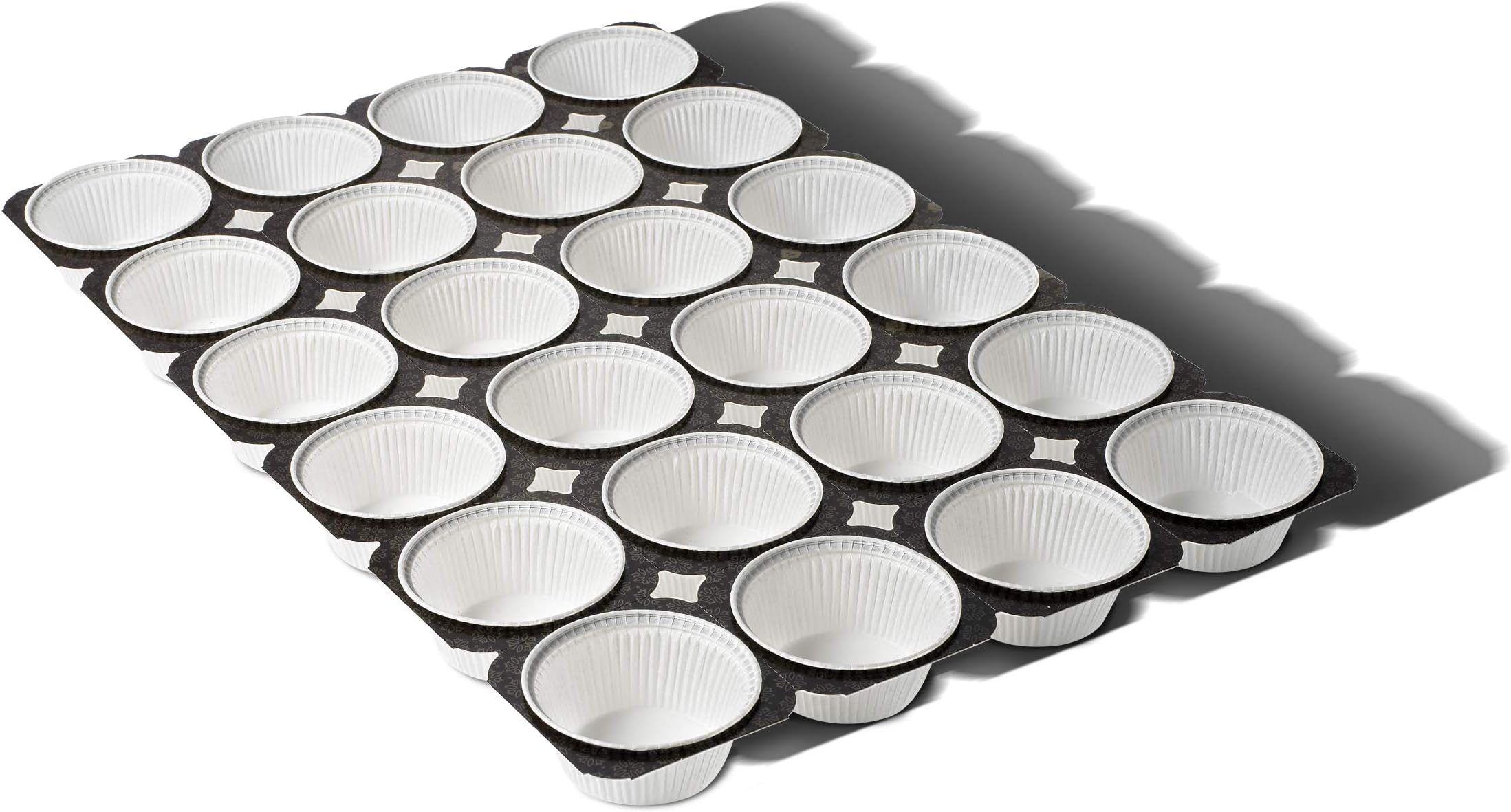 Ecobake Disposable Muffin Pans 12 Cup Trays Paper Cupcake or Muffin Pan Set | Eco-Friendly, Biodegradable, Microwave Safe, Grease Resistant | No Baking Pan Required | 2oz Per Cup | 3 Tray Pack