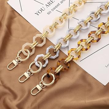 Acrylic Bag Chain Bag Strap Removable Bag Accessories Colourful Women Resin Chain Chain Of Bags Purse Chain Fishbone Chain
