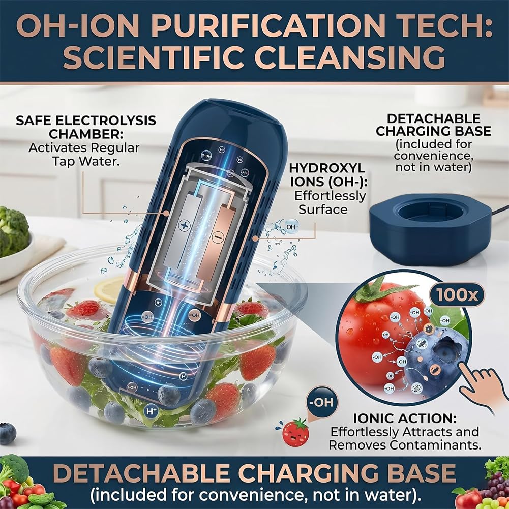 Purificateur de fruits et légumes pour machine à laver, forme capsule