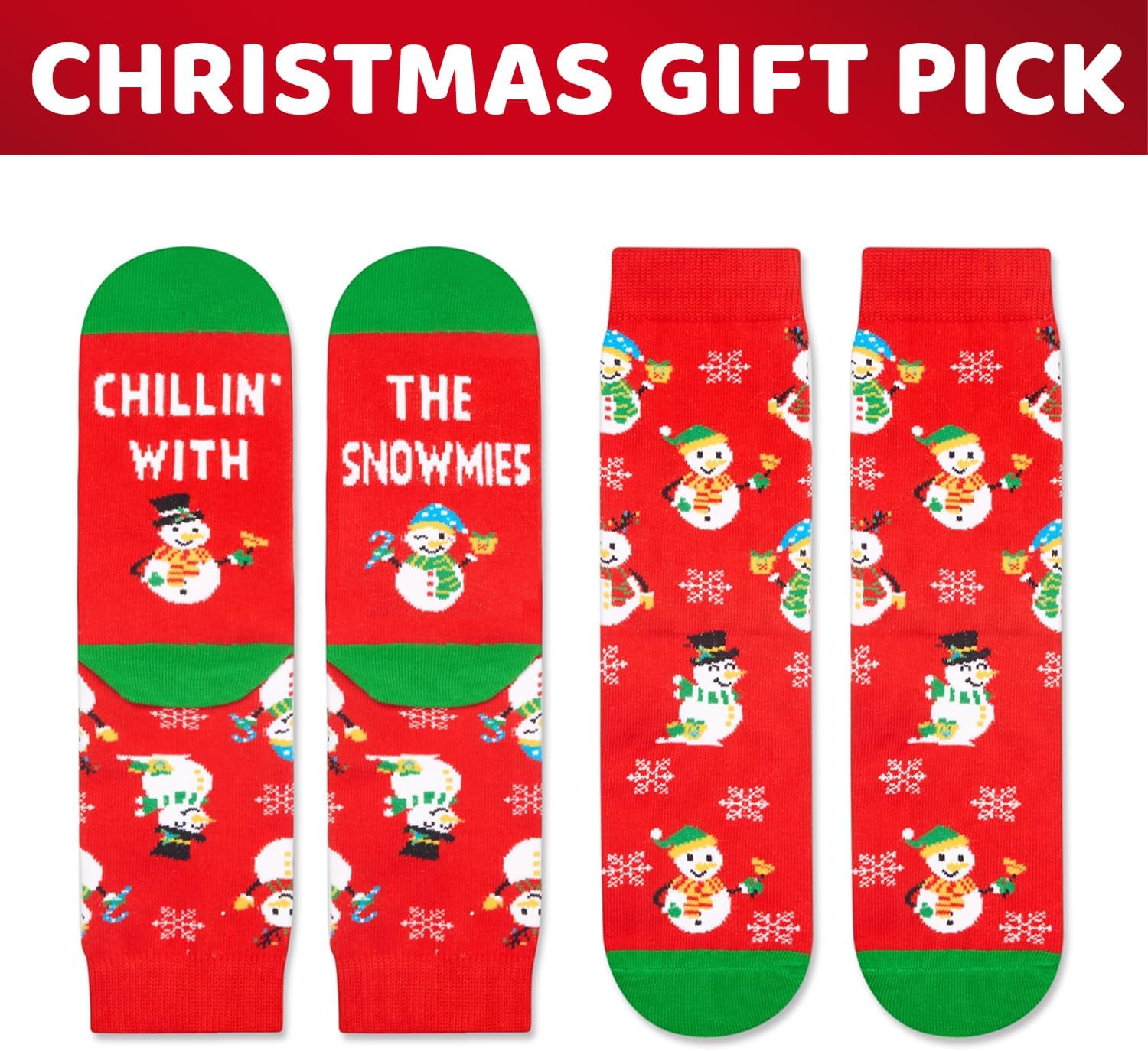 HAPPYPOP Christmas Gift Ideas - Snowman Light Socks for 2-12 Years Kids with Greeting Card - Image 6
