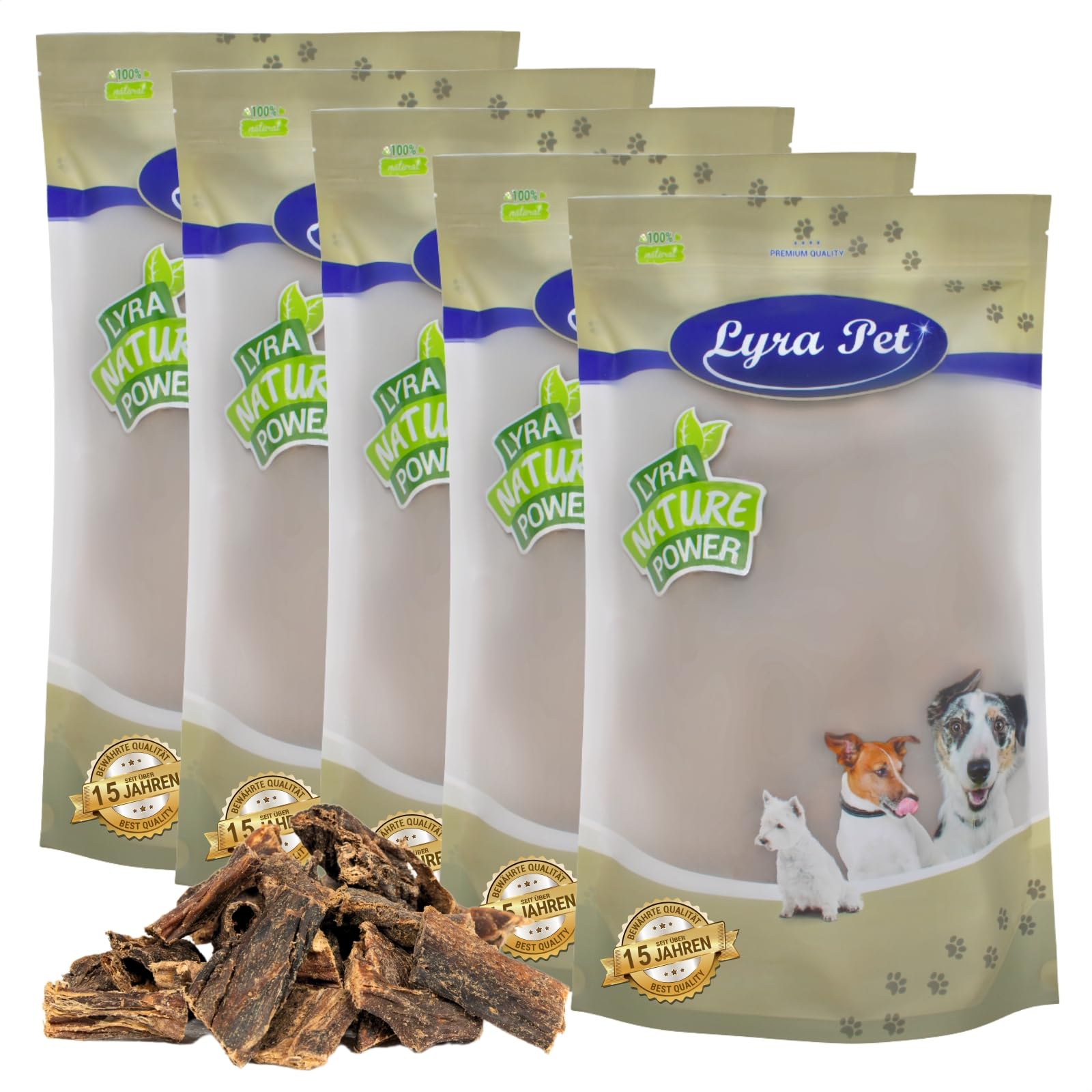 Lyra Pet® 5 kg Rinderleber getrocknet - Kausnack für Hunde Hundefutter Rind | Proteinhaltiges Leckerli - Reich an Vitaminen & Mineralien - Naturbelassene Belohnung - Aromatisch & gut verträglich