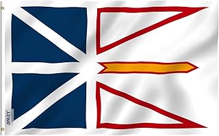 ANLEY Fly Breeze 3x5 Feet Newfounfland and Labrador Flag - Vivid Color and UV Fade Resistant - Canadian Province Flag of Newfounfland and Labrador Polyester with Brass Grommets 3 X 5 Ft