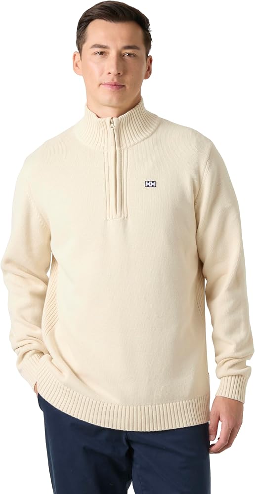 Helly Hansen Men's Smoegen 1/2 Zip Sweater, 034 Cream, Small at