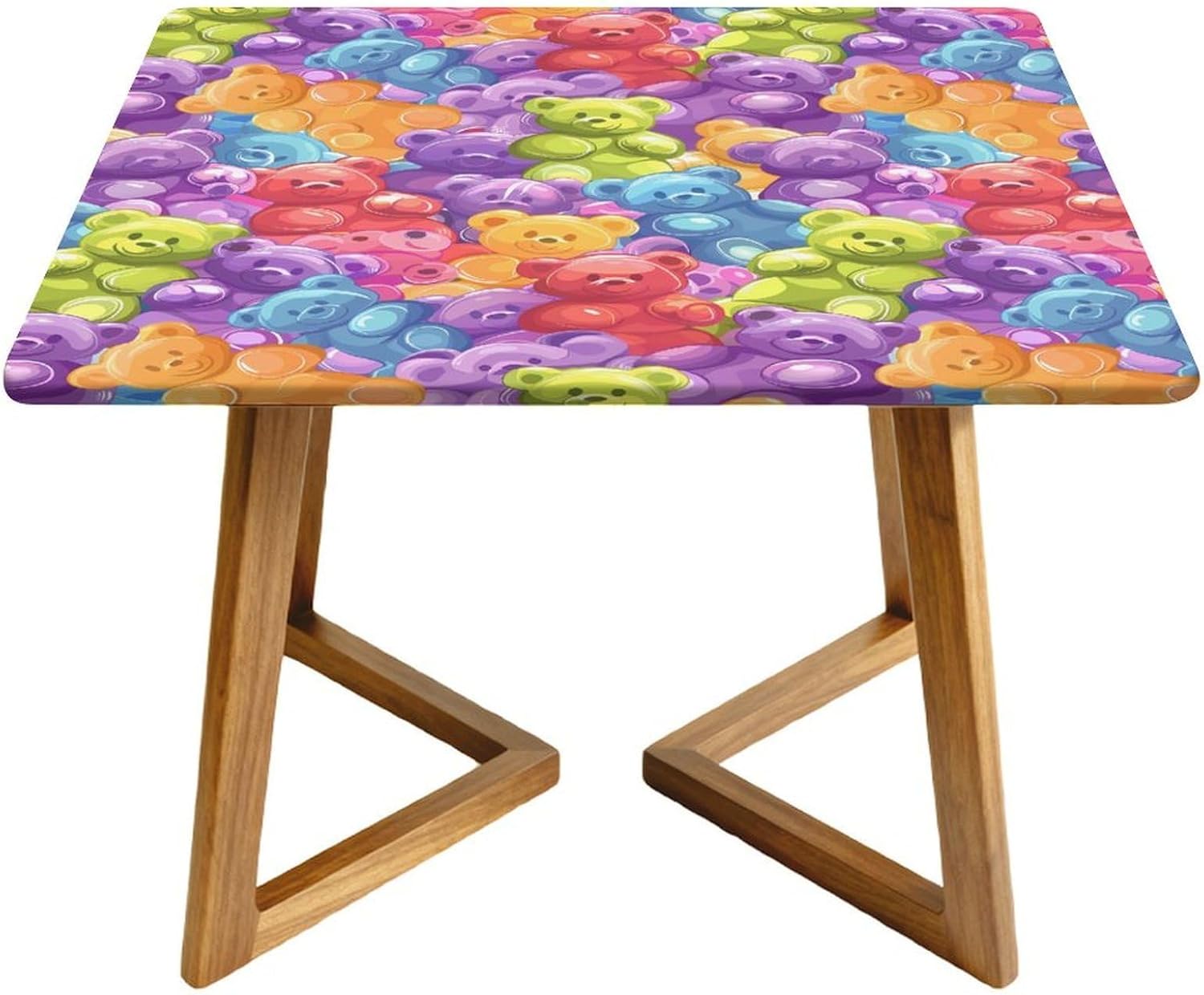 Gummy Bears Candies Square Tablecloth Print Table Cloths Table Cover Wedding Party Holiday Decor