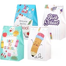 woric 36 Pack Back to School Gift Bags Bulk, 9.4" Colorful Paper Goodie Bag