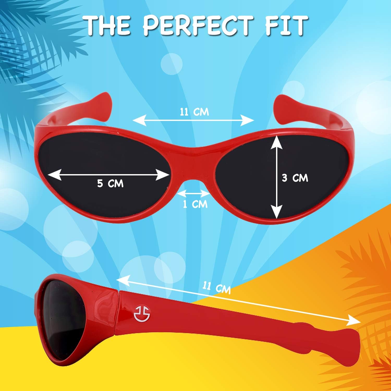 Miniatura 2 de Optix 55 Gafas de sol para bebé, 100% protección UV, gafas de sol para bebés y niños (edades 0-3 años)