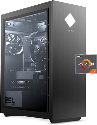 OMEN 25L Gaming Desktop PC, AMD Radeon RX 5700, AMD Ryzen 7 - best prebuilt gaming pc 3000 dollar may