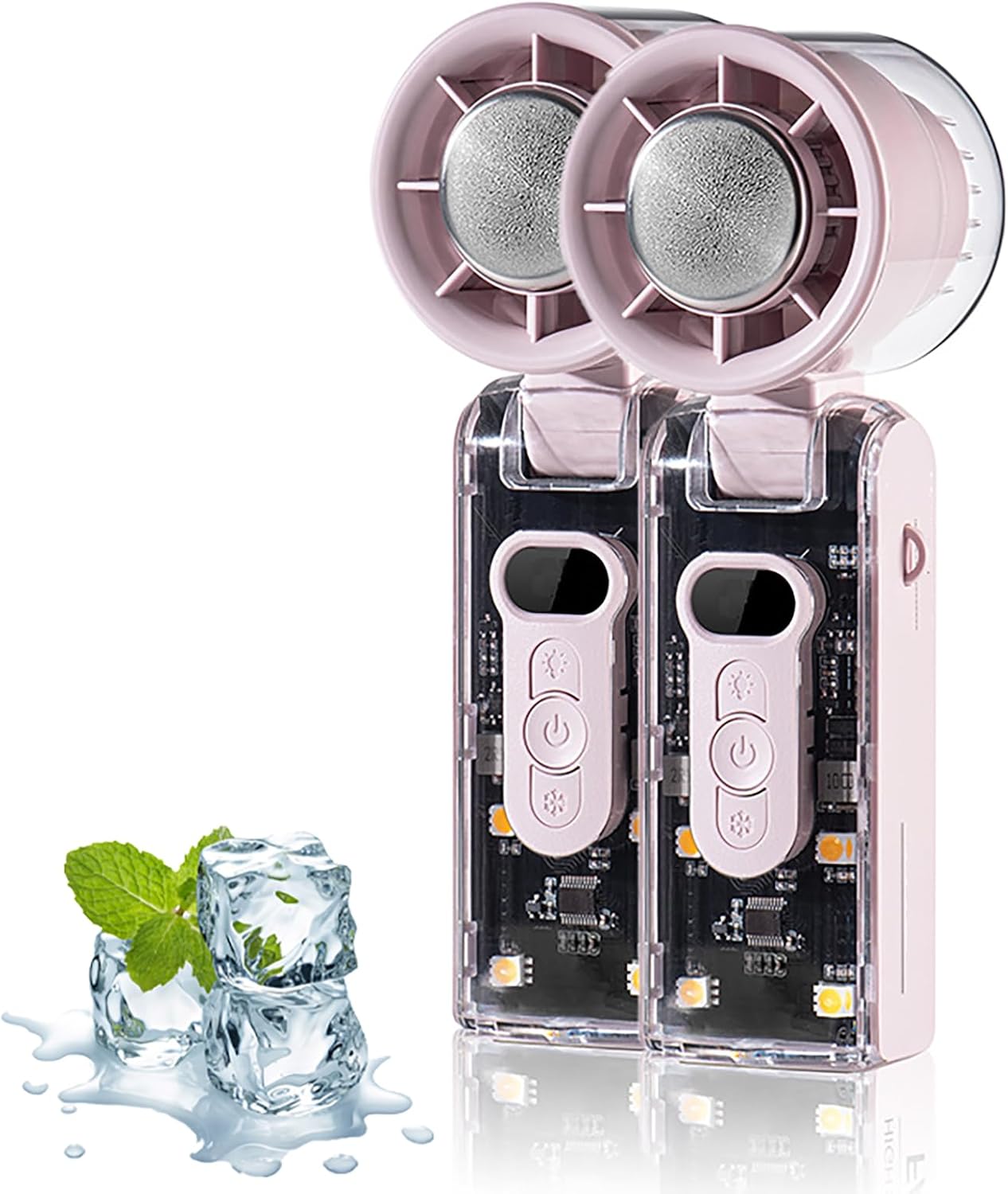 Rechargeable Handheld Fan - Portable Mini Fan with 100 Speeds, USB Battery Operated Personal Cooler for Travel, Outdoor, Camping & Summer Essentials (2-Pack)