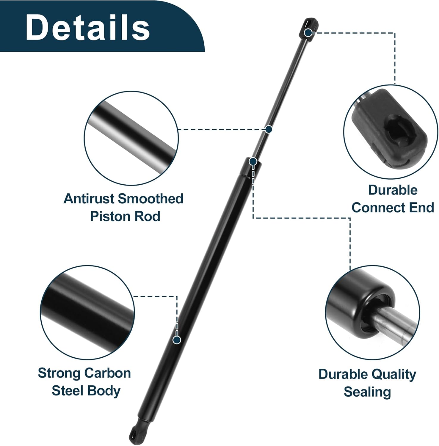 Rear Hatch Lift Supports Struts for Jeep Liberty 2009-2012 No.57010181AB/57010181AC Tailgate Gas Spring Black 2Pcs