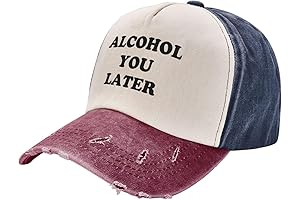 Navy and Red Alcohol Gag Gifts Dad Hat Baseball Caps for Men...