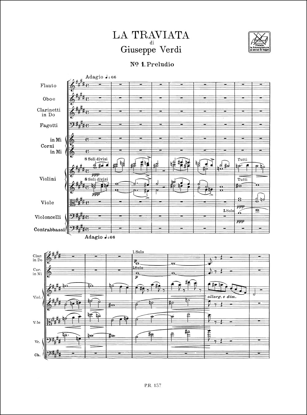 Giuseppe Verdi - La Traviata | opera lirica per orchestra, soli e coro misto SATB | edizione tradizionale con notazione orchestrale e vocale per studio, prove ed esecuzione