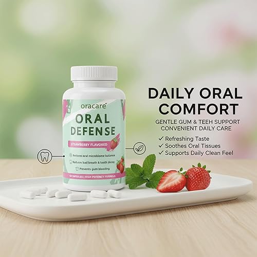 Miniatura 2 de Oracare Oral Defence - Suplemento de probióticos Oralite para el equilibrio del microbioma, apoya el aliento fresco, la comodidad de las encías y
