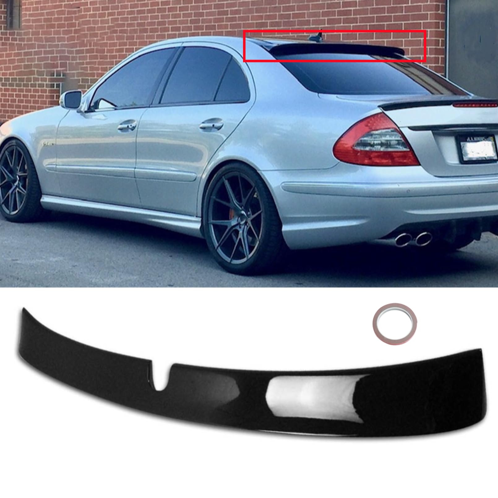 MUTUSAISI Rear Window Roof Spoiler Compatible with Mercedes E Class W211 E350 E500 E300 E280 E55-AMG 2003-2009 Sedan Accessories