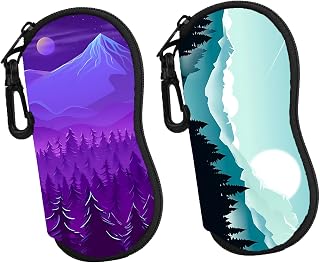 Sunglass Case Soft Glasses Case 2 Pack Eyeglass Case With Hook Sunglass Organizer For Women