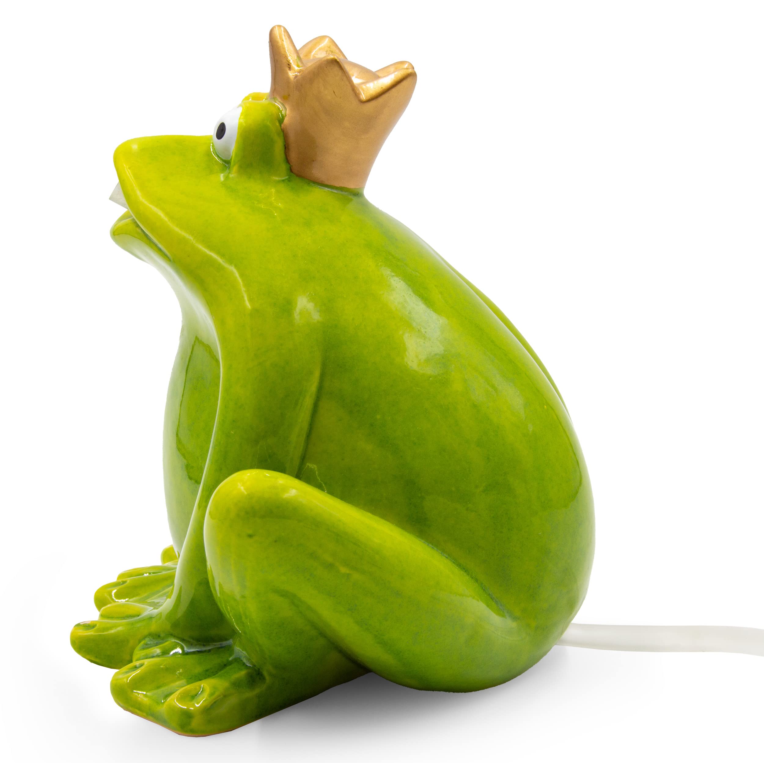 Wasserspeier Frosch Figur - Frosch Deko Garten - Wasserspiel Garten Deko - Gartenteich Becken Figuren Teich Zubehör