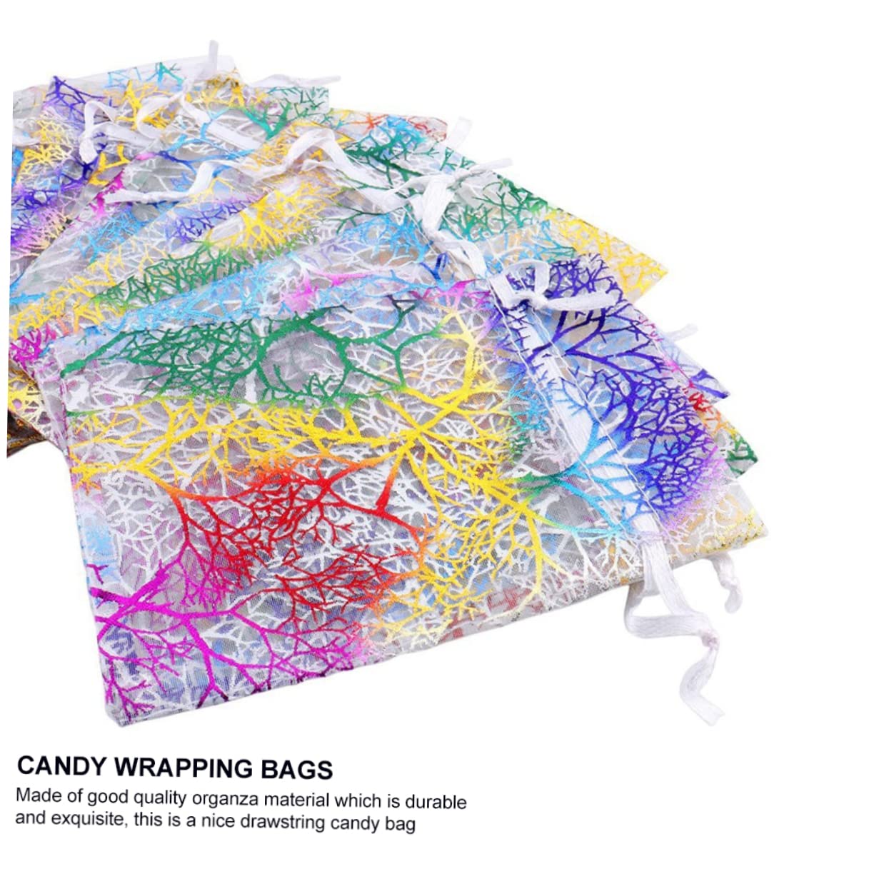 FRCOLOR 200 Piezas Bolso Hilo Coral Bolsa De Galletas Navideñas Bolsas De Bolsas Transparentes Para Galletas Navidad Bolsos De Mano Bolsa De Navidad Bolsas De Dulces De Tela