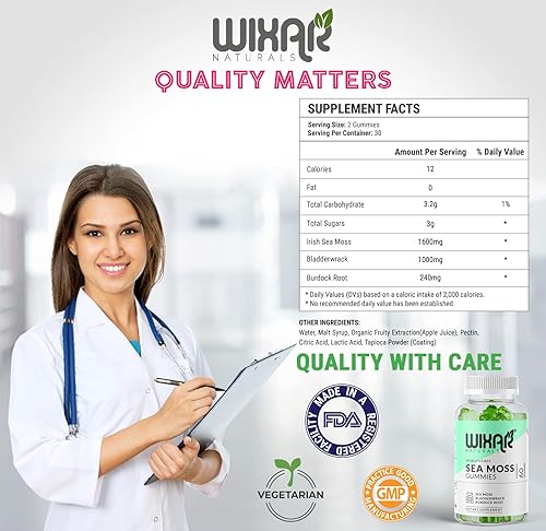 Miniatura 5 de Gomitas de musgo marino – Musgo marino irlandés natural y vejiga con gomita de bardana – 60 gomitas – Veganas – Saludable para el sistema