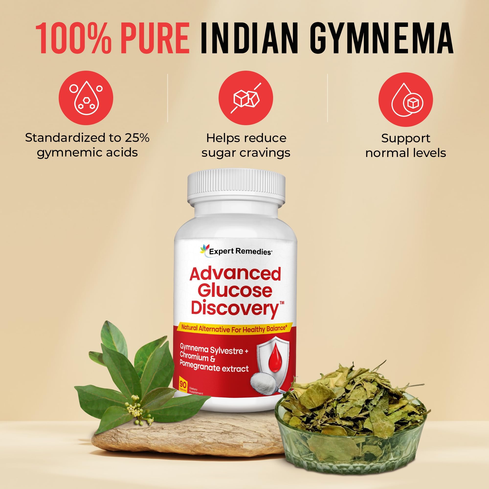 Advanced Glucose Discovery for Sugar Watchers, with Gymnema Sylvestre, Patented Pomegranate Supplement, Crominex 3+, for Glucose Metabolism Wellness - All Natural, Non-GMO - 90 Vegan Capsules — Amazon image 7