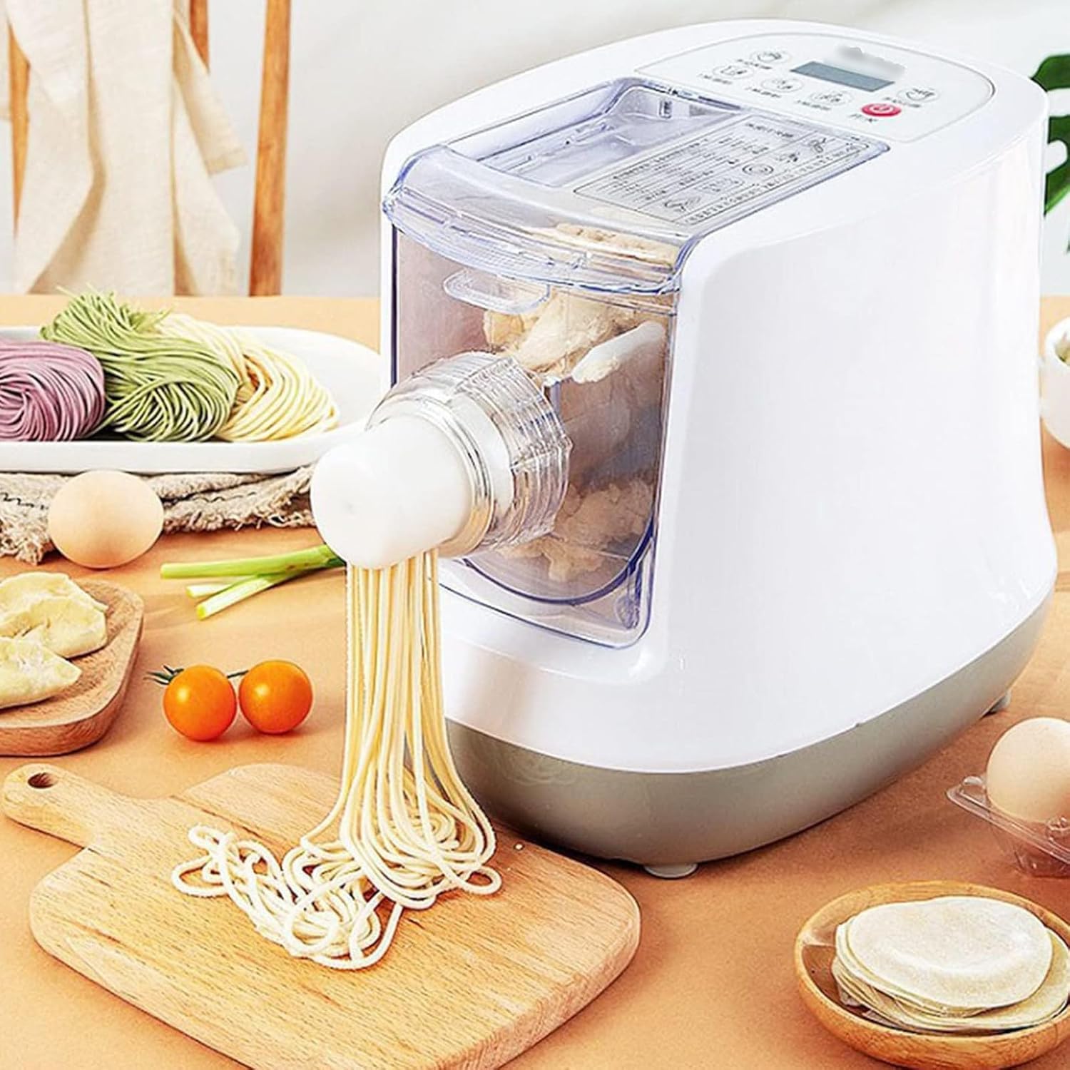 Elektryczna maszyna do robienia makaronu z 13 formami do domowego makaronu, spaghetti i innych