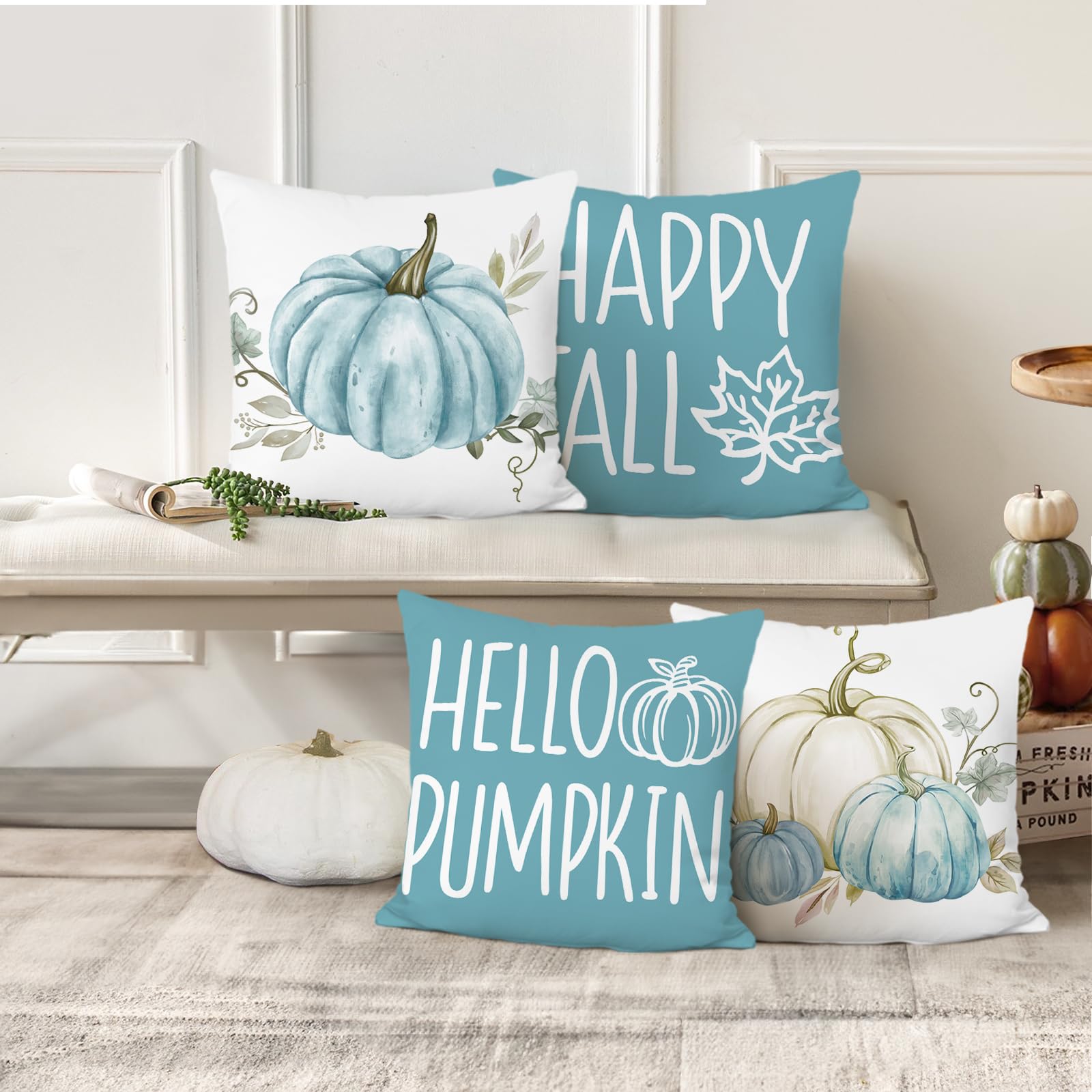 Fundas De Almohada De Microfibra - Juego De 2, 1800 Hilos, Color Calabaza