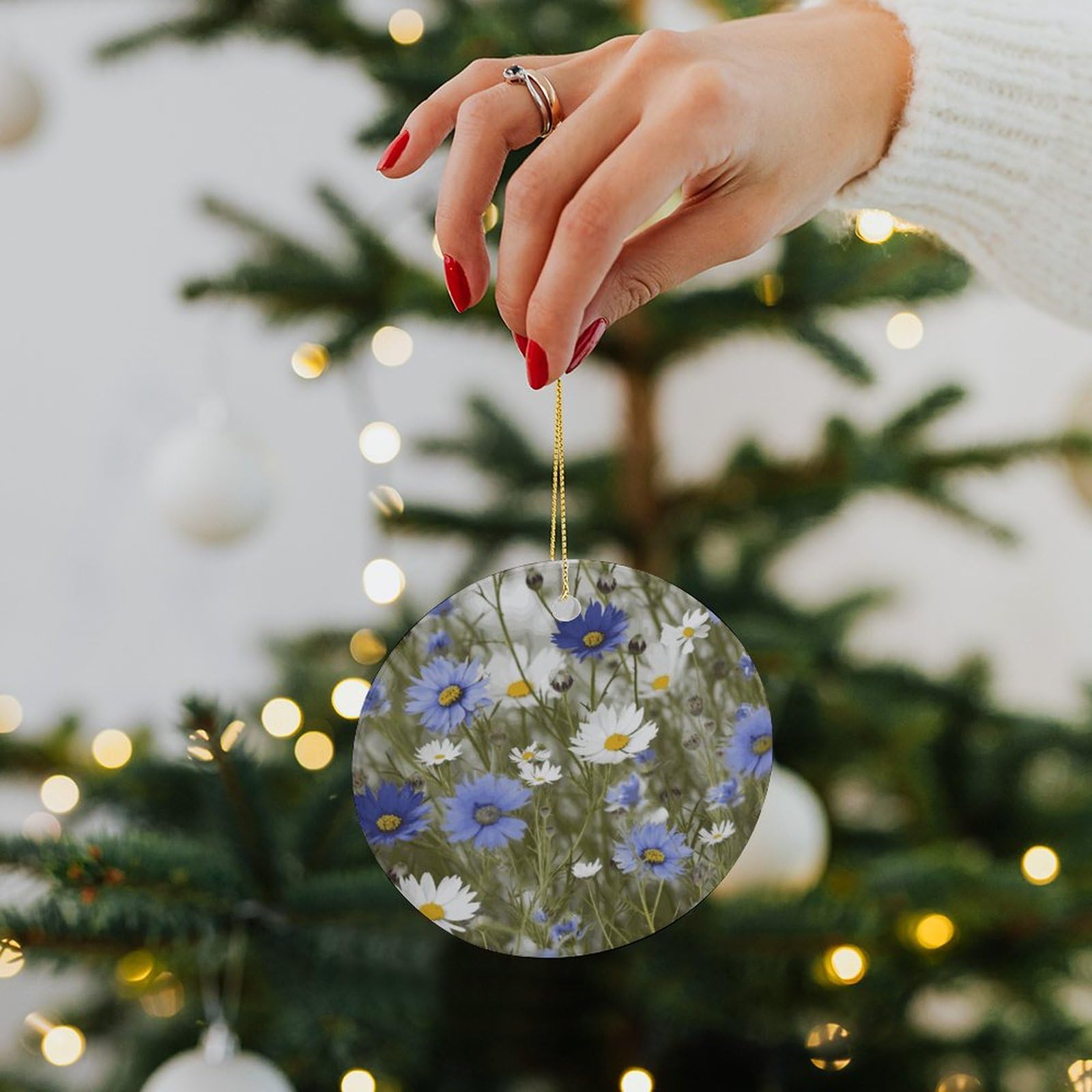 Amazon.com: Christmas Ornament Wild Flowers and Cornflowers