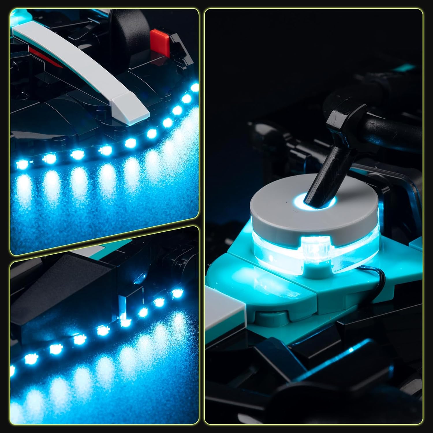 Kyglaring LED Light Kit Compatible with Lego 77244 Set, Lighting Accessories for F1 W15 Car, Lights Only (Model Not Included), Classic Version.