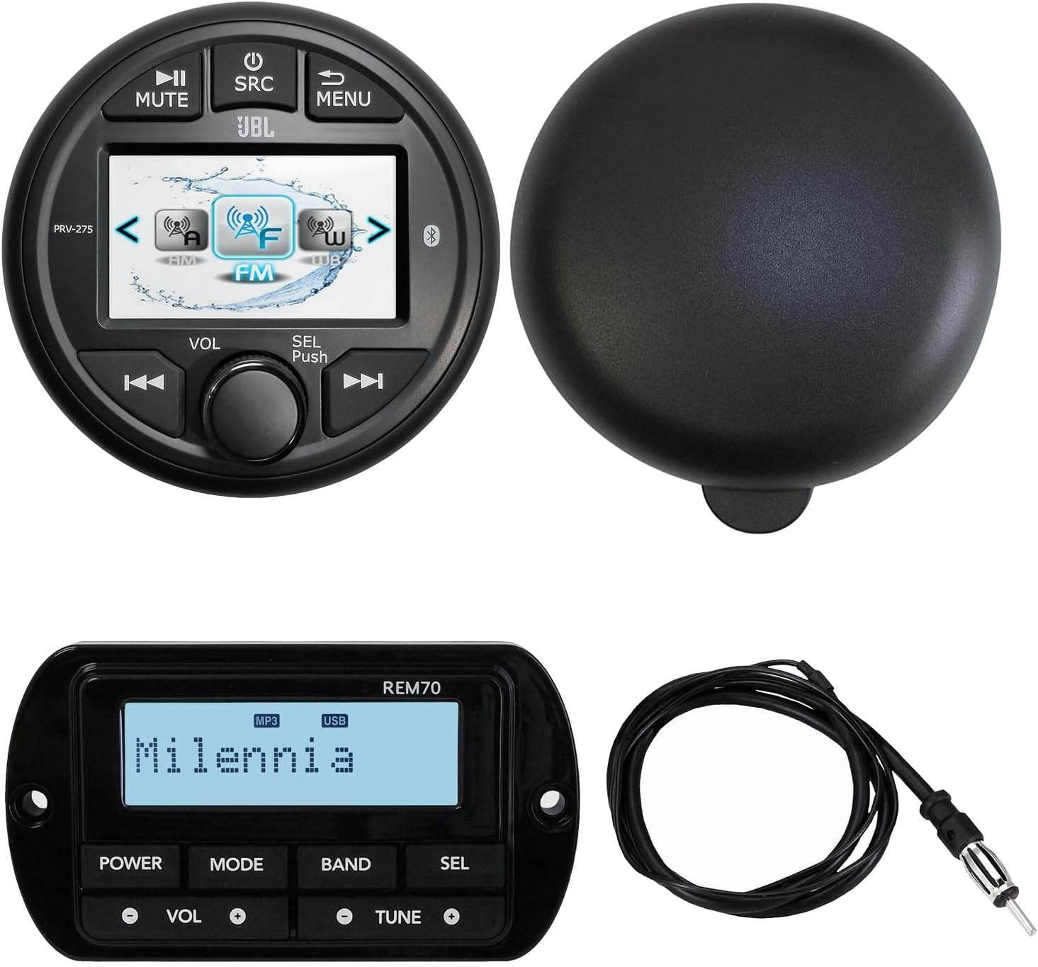 Amazon.com: Gauge Style Bluetooth Marine AM/FM/WB Tuner Digital Media ...