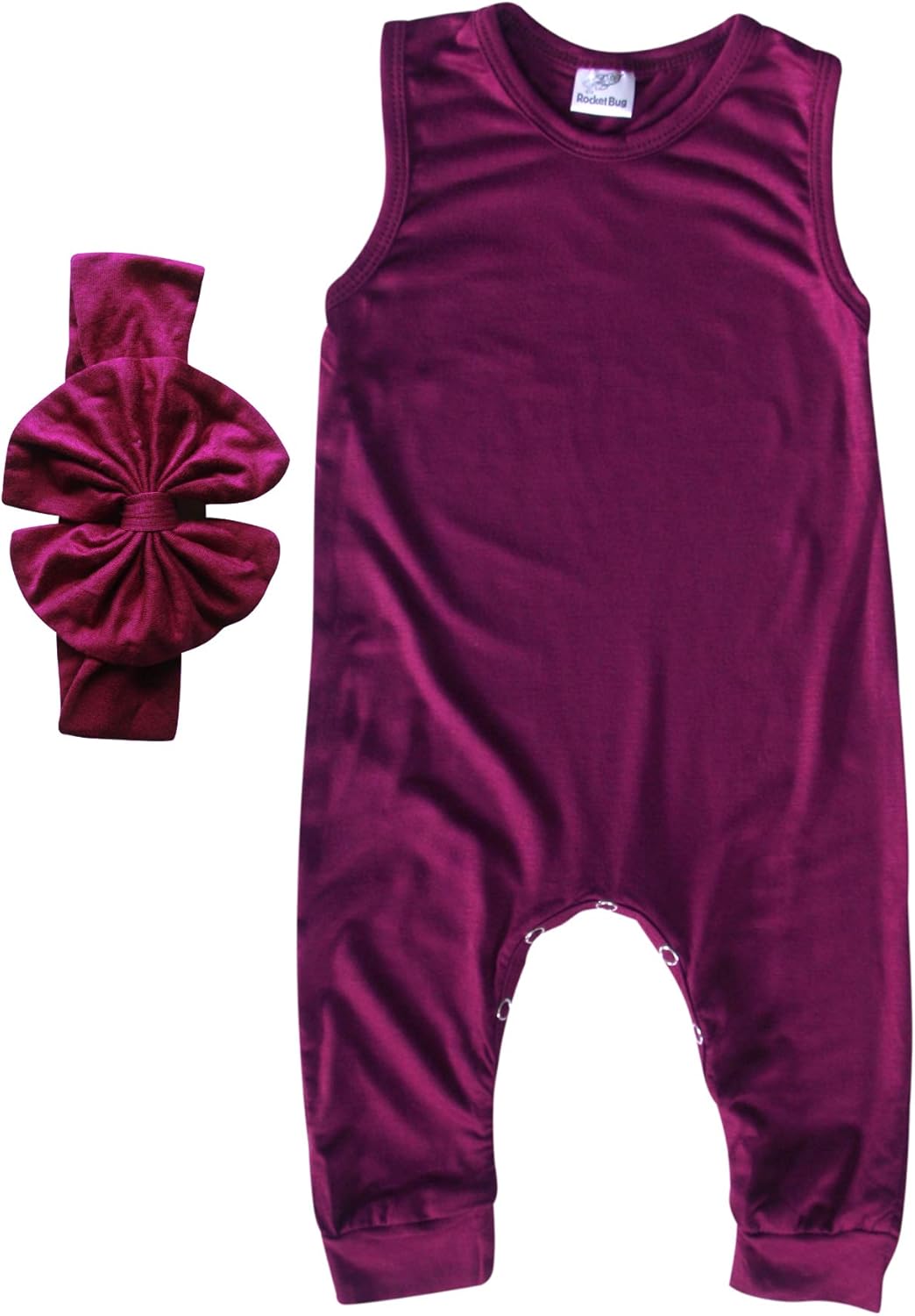 Rocket Bug Silky Sleeveless Baby Romper for Boys and Girls-Boy, Girl, Gender Neutral