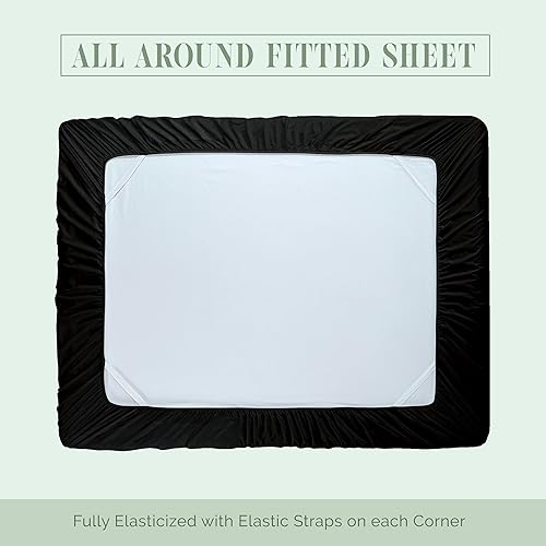 Vista 14 de Elegant Comfort - Juego de sábanas de 3 piezas de lujo de 1500 hilos, calidad egipcia, Microfibra, Blanco, Completo